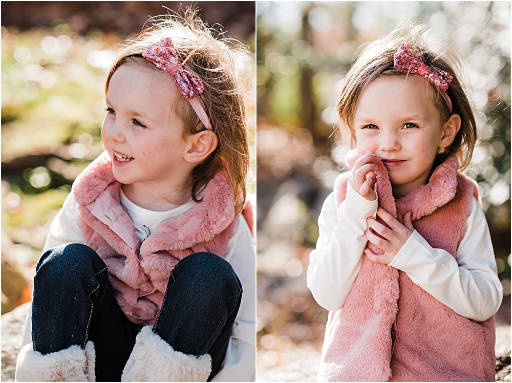 little girl in pink vest