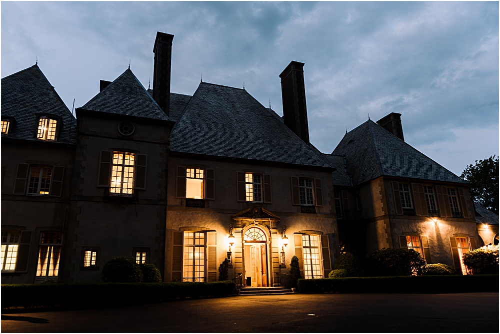 Glen Manor House at twilight photo by Lisa Frechette Photography