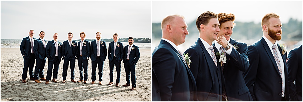 groomsmen on beach
