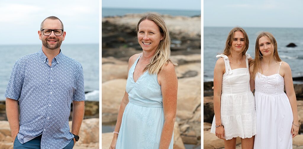 Black Point family portrait by the ocean