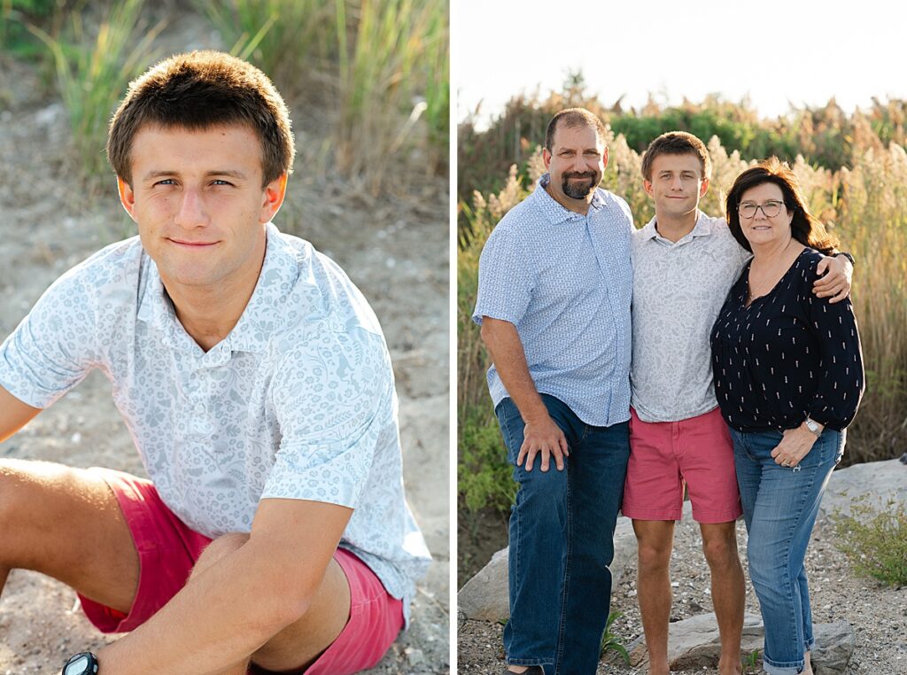 Sandy point senior portrait session in Warwick, Rhode Island