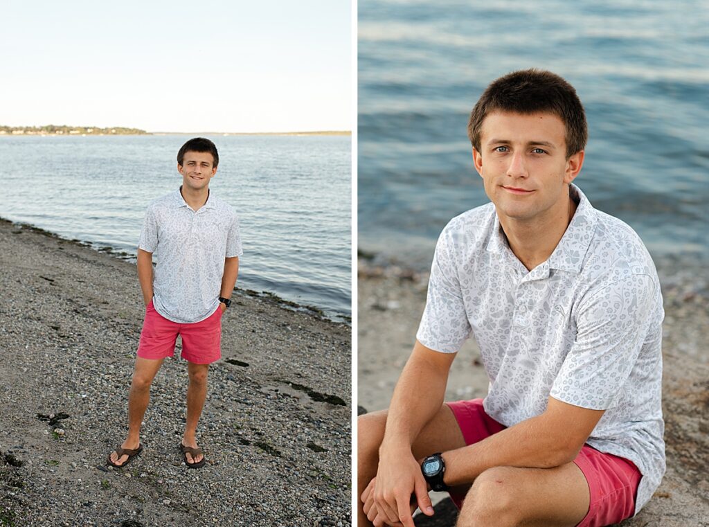 Sandy point senior portrait session in late summer