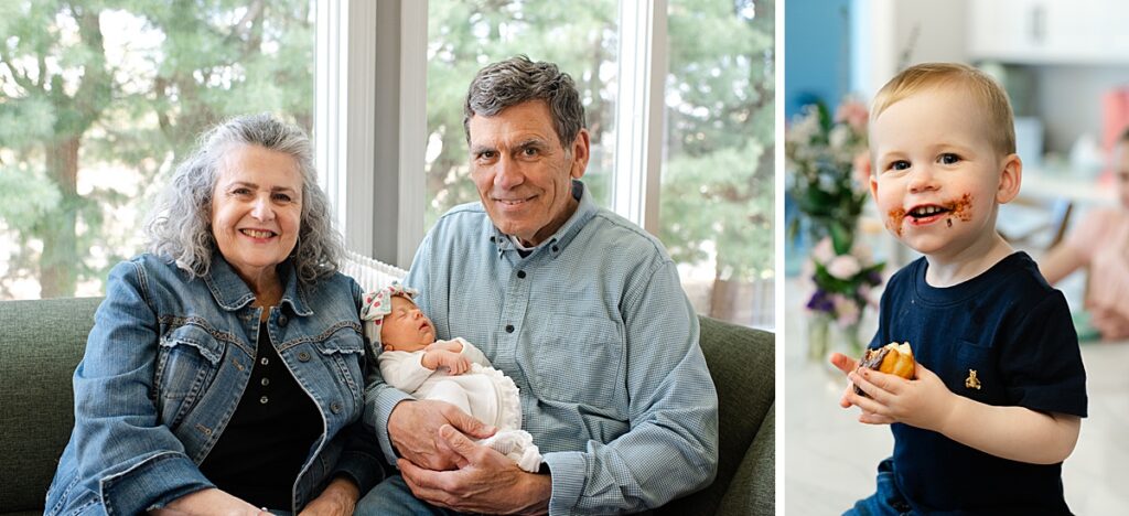 grandparent portrait with newborn