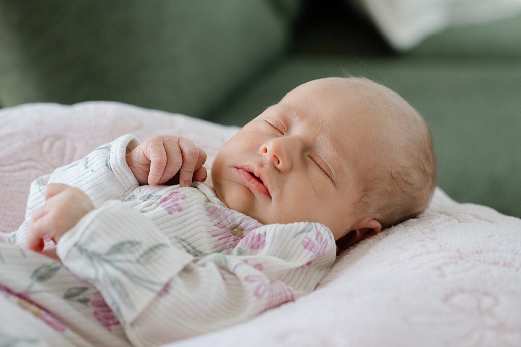 Rhode Island newborn portrait of baby sleeping