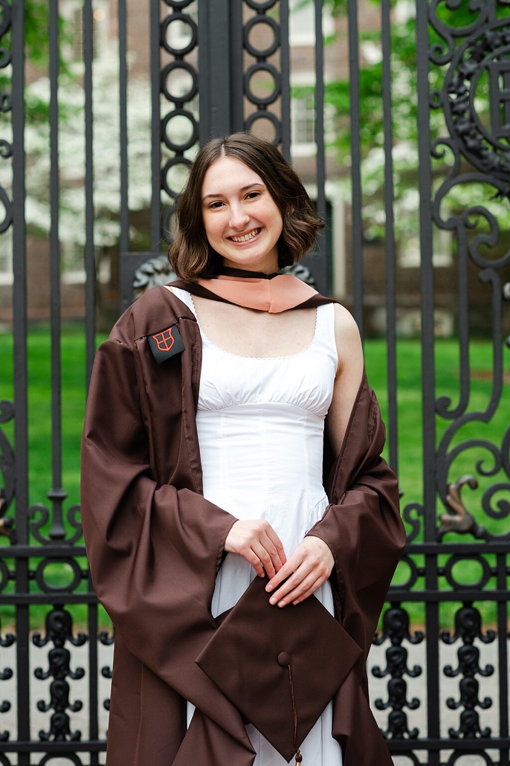 Brown University graduation portraits on campus in Providence