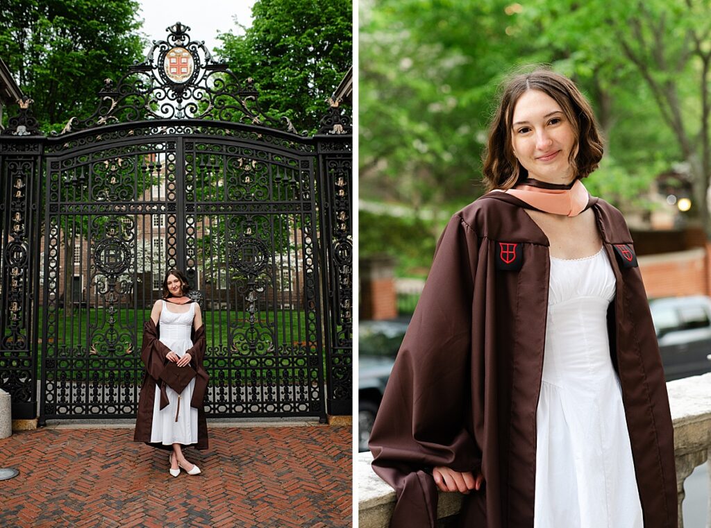 Candid graduation portrait on a spring afternoon