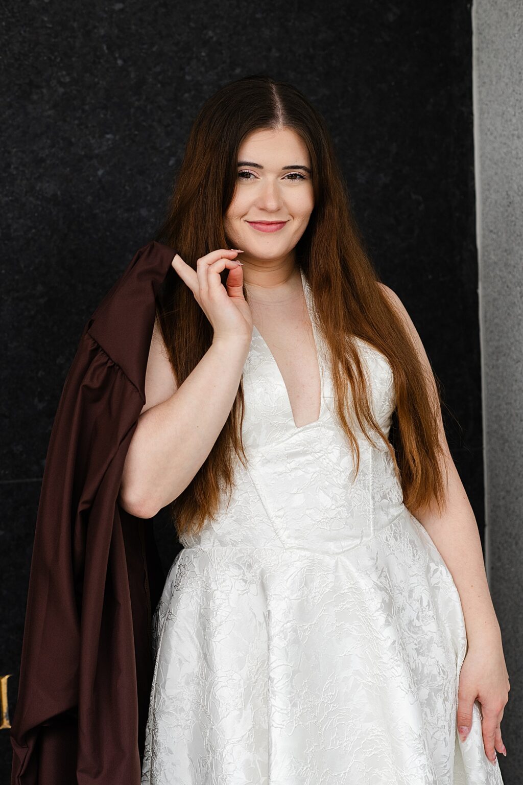 Grad portrait on Brown University's historic campus
