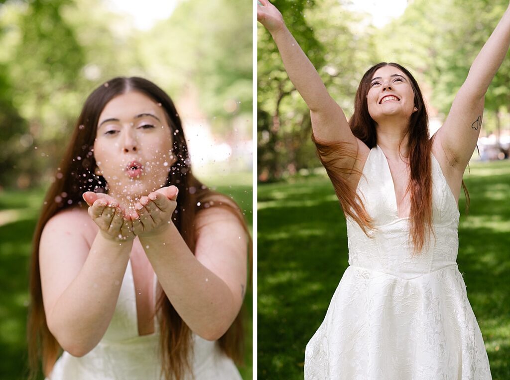 Joyful commencement portrait on graduation day