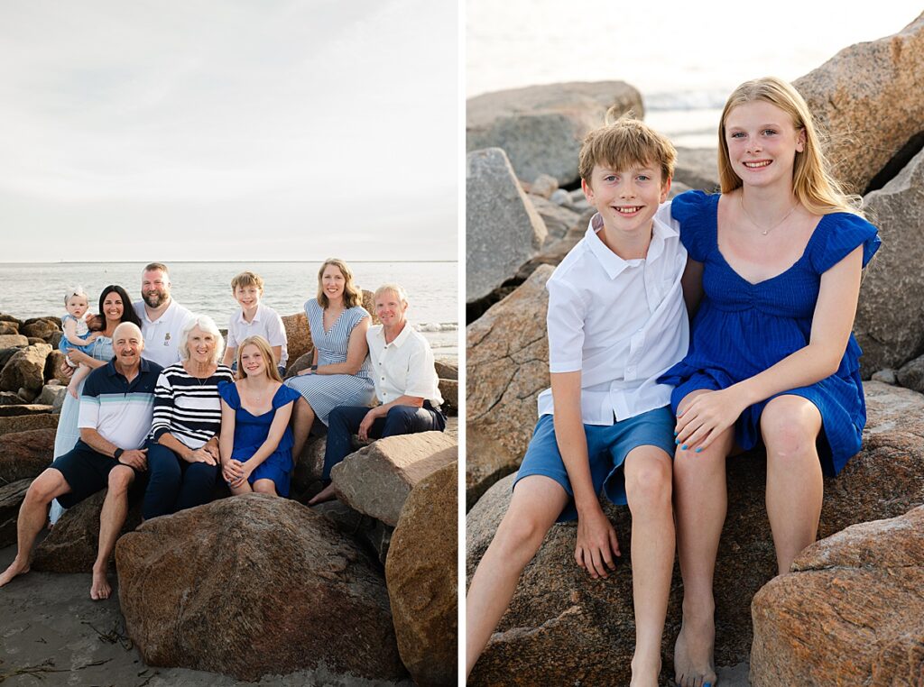 Rhode Island beach family portraits